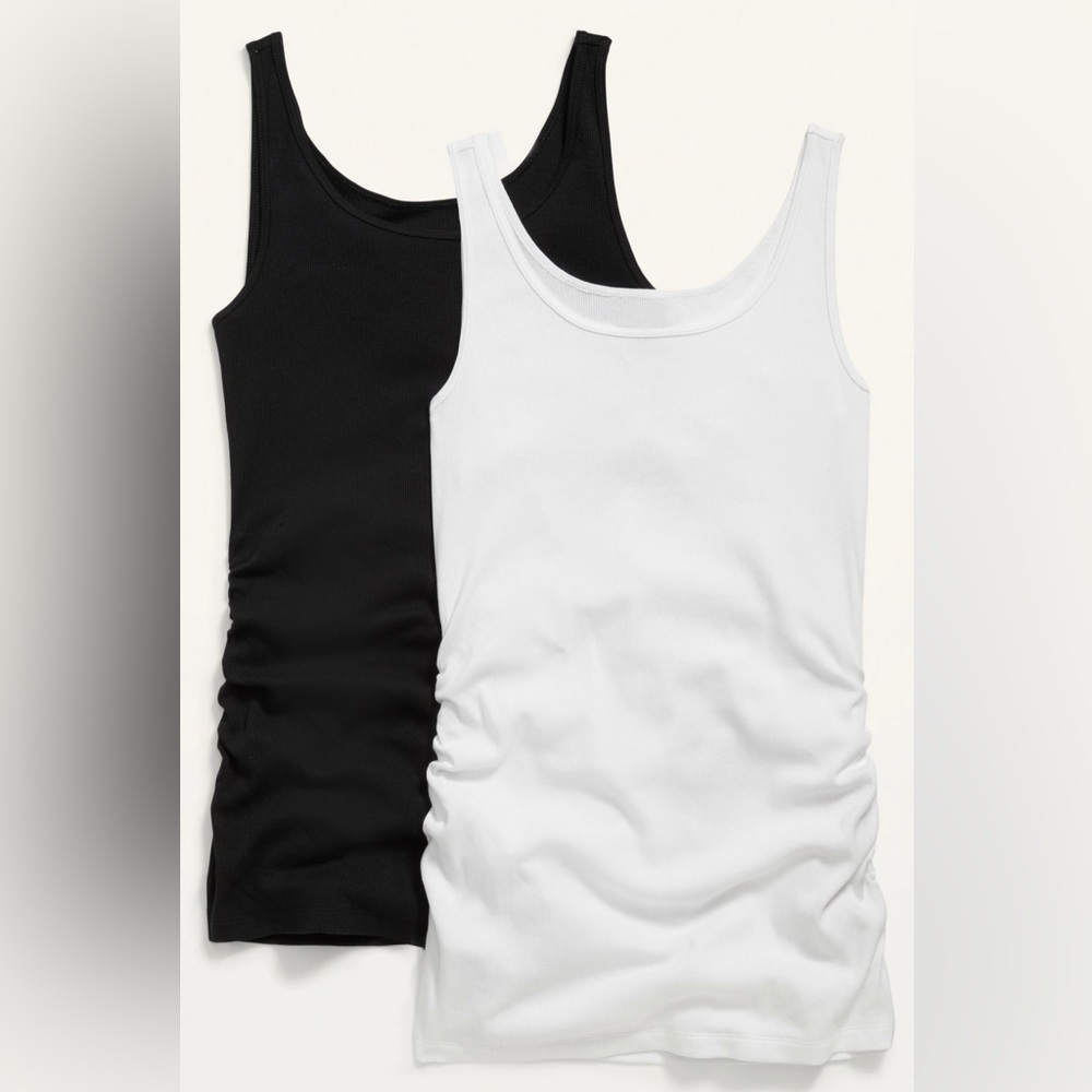 Maternity 2 pc set - Black + White Old Navy First Layer Maternity Tank Top